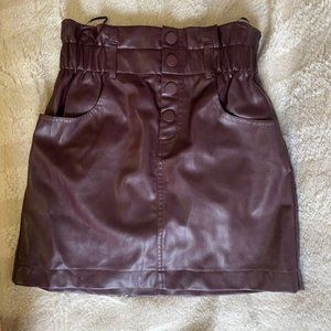 Theory Leather Mini-Skirt Size 4